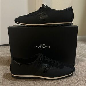 Womens Coach IVY Signature Black Sneakers